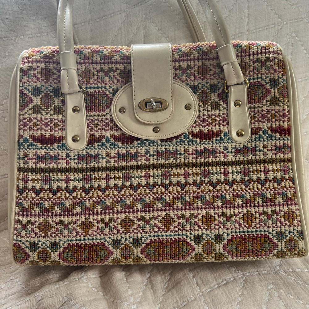 Vintage 70’s carpet bag kelly purse